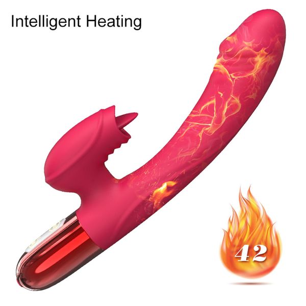 Wibrator-Silicone Vibrator Usb, 10 Vibration Modes, Heating zdjęcie 8