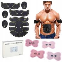 Elektrostymulator Stymulator Mięśni Brzucha + Żelowe Nakładki Motylki 4 szt