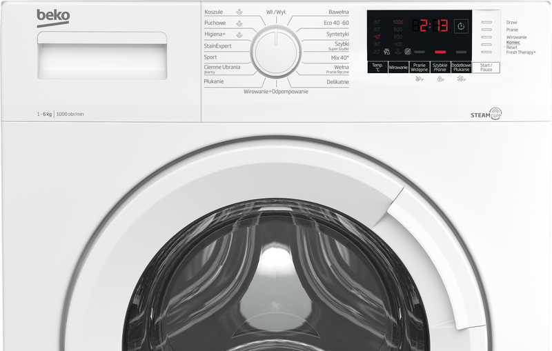 BEKO PRALKA WUE6512WWE Slim zdjęcie 4