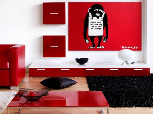 20002 Obraz na płótnie BANKSY MAŁPA na Arena.pl