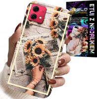ETUI DO MOTOROLA EDGE 40 NEO - KWIATISTY WZÓR SŁONECZNIK SŁONECZNIKI
