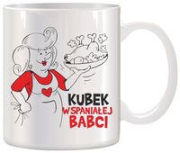 KUBEK Z NADRUKIEM ŚMIESZNY PREZENT DZIEŃ BABCI URODZINY IMIENINY BABCIA