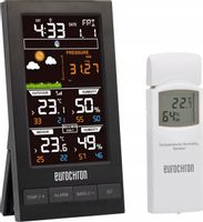 Stacja pogody EUROCHRON PROGNOZA pogodowa ZEGAR czujnik zew WILGOTNOŚĆ