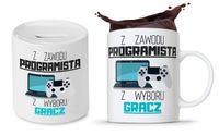 Zestaw Dla Informatyka Prezent Kubek + Skarbonka Z Nadrukiem Ze Zdjęciem