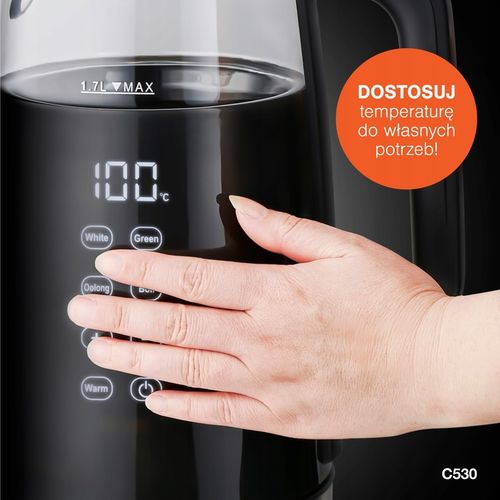 Czajnik elektryczny ELDOM C530 REGULACJA TEMPERATURY 1,7L DOTYKOWY PANEL na Arena.pl