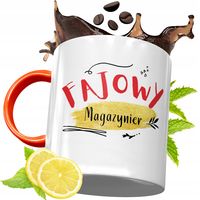 Kubek Pomarańczowy Dla Magazyniera Prezent Z Nadrukiem Ze Zdjęciem