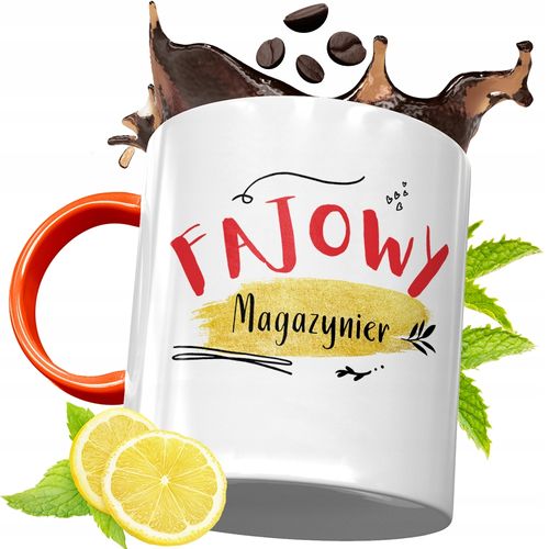 Kubek Pomarańczowy Dla Magazyniera Prezent Z Nadrukiem Ze Zdjęciem na Arena.pl