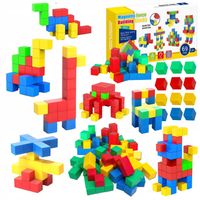 Klocki Magnetyczne Edukacyjne konstrukcyjne KOSTKI SZEŚCIANY MAGNESY zestaw