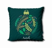 PODUSZKA Z DOWOLNYM IMIENIEM - Zielony wieniec