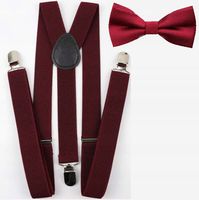 SZELKI męskie bordowe i MUCHA męska bordowa