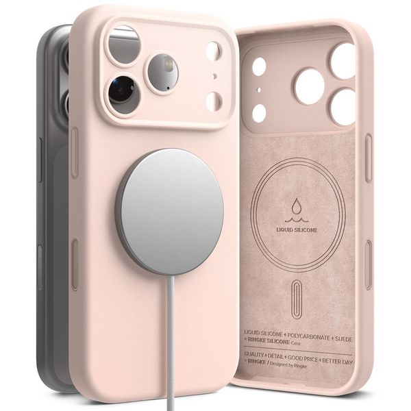Etui Ringke Silicone Magnetic do iPhone 17 Pro Pink Sand zdjęcie 1