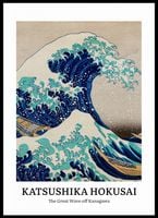 Plakat 50x70cm Design Wave of Kaganawa, Hokusai Vintage do Salonu