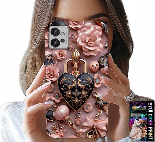 ETUI DO MOTOROLA G32 - KOBIECE WZORY KŁÓDKA SERCE CASE + FOLIA na Arena.pl