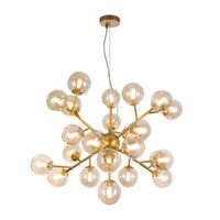 LAMPA wisząca DALLAS MOD545PL-24G Maytoni modernistyczna LAMPA szklany ZWIS molekuły kule balls złote bursztynowe
