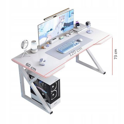 BIURKO GAMINGOWE STÓŁ DLA GRACZA KOMPUTEROWE BIAŁE DUŻE NOWOCZESNE 120 na Arena.pl