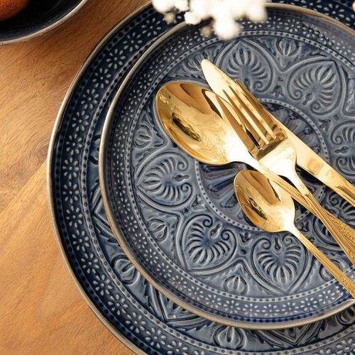 Talerz INDIE obiadowy granatowy 27 cm na Arena.pl