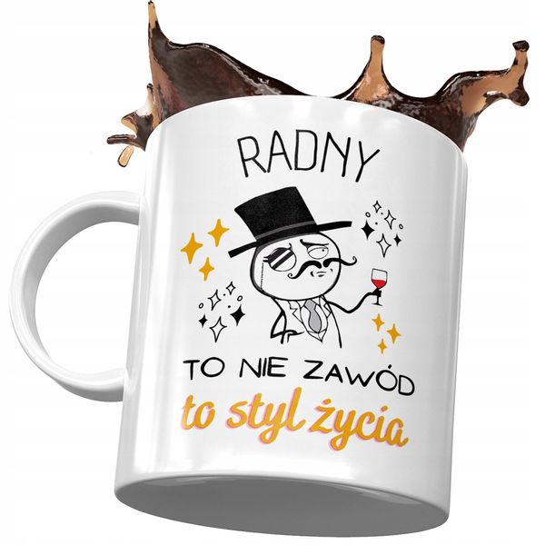 Dla Radnego Kubek Na Urodziny Imieniny Na Prezent Z Nadrukiem Ze Zdjęciem zdjęcie 1