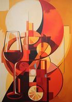 Plakat 70x100cm Wieczorne Gdybanie przy Winie