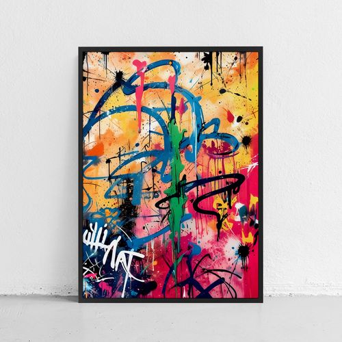 Plakat graffiti ściana abstrakcja 61x91 cm na Arena.pl