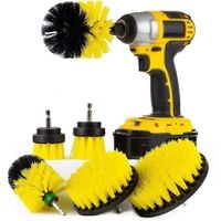 Zestaw 3 Szczotek do Wiertarki Czyszczenie Łazienki Fugi Nylonowe Włosie