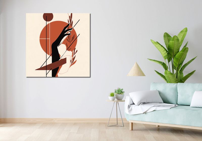 Obraz 100x100cm Zmierzch na Dłoni zdjęcie 2