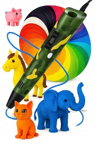 Długopis Drukarka 3D Dla Dzieci Zestaw 9 Metrów Magiczny Długopis Moro na Arena.pl