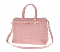 Pierre Cardin - duża torebka koszyk pleciony różowy 250441