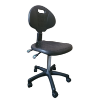 Ergonomiczne krzesło laboratoryjne regulowane z oparciem miękkie 49-70 cm