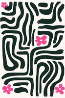 Plakat 61x91,5cm Kreski Minimalistyczny , Wnętrza Styl Skandynawski, Boho