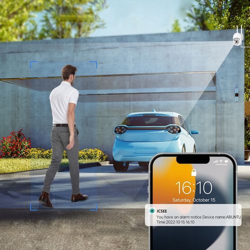 Kamera Zewnętrzna Obrotowa IP WiFi 2MP Full HD ZOOM 2MPx 1920 x 1080P BIAŁA na Arena.pl