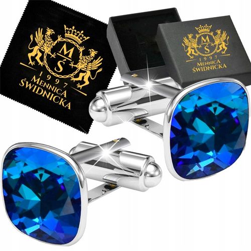 Spinki do Mankietów Koszuli Srebrne Męskie Stal Szlachetna 316L na Prezent na Arena.pl