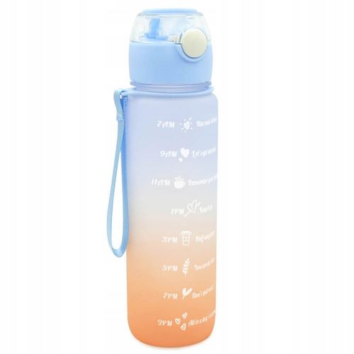 Butelka Na Wodę Bidon z Miarką Ze Słomką Na Siłownie Fitness 700ml + Gratis na Arena.pl