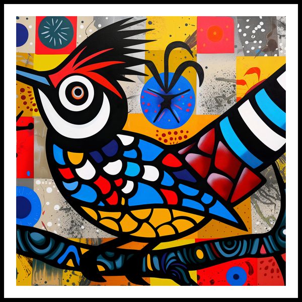 Plakat 100x100cm Ptak Na Wznak zdjęcie 3