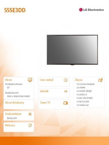 Monitor wielkoformatowy 55SE3DD na Arena.pl
