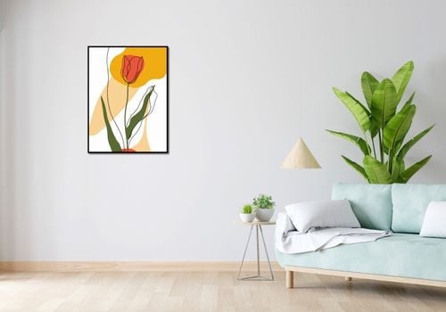 Plakat 60x80cm Przerysowany Tulipan na Arena.pl