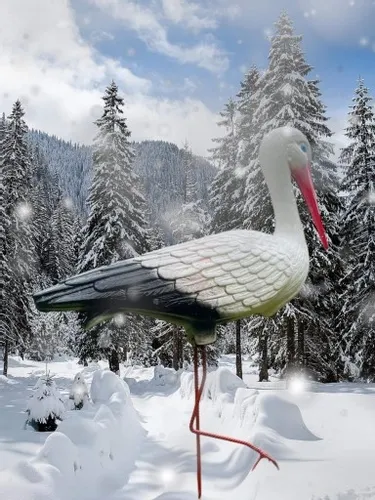 BOCIAN OGRODOWY STOJĄCY FIGURKA DO OGRODU PTAK WBIJANY DUŻY na Arena.pl