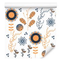 Tapeta do jadalni kwiaty słoneczniki natura liście