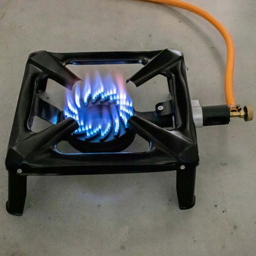 Taboret gazowy Kuchenka Turystyczna 30x30cm Palnik Żeliwny 7kW Propan Butan na Arena.pl