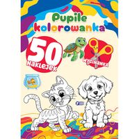 kolorowanka. pupile + 50 naklejek malowanka dla dzieci