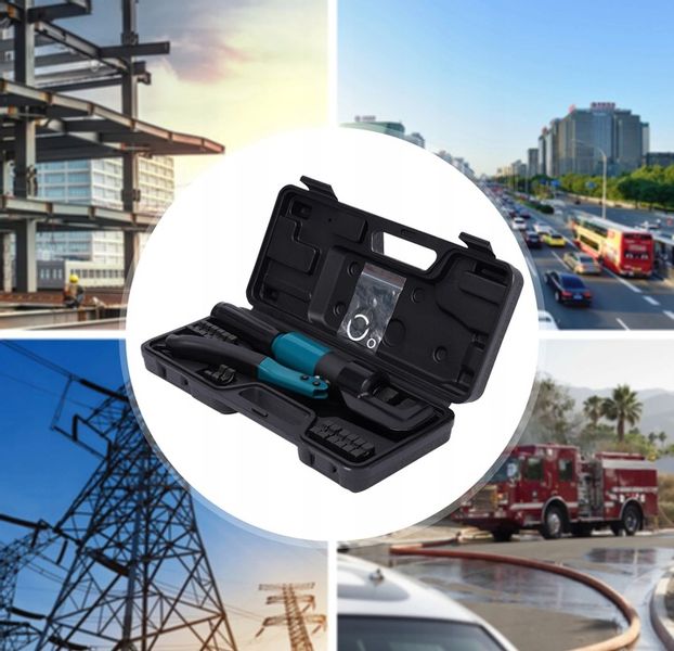 ZACISKARKA HYDRAULICZNA PRASKA DO KABLI PRZEWODÓW MATRYCE 4-70 MM zdjęcie 3