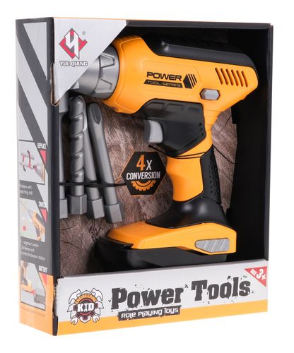 Interaktywna Wkrętarko-Wiertarka Dla Dzieci 3+ Żółta + 4 Wymienne Bity na Arena.pl