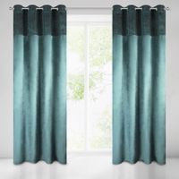 Zasłona gotowa na przelotkach Eurofirany 140X250 MADY turkus