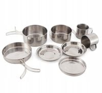 MENAŻKA OBIADOWA ZESTAW WOJSKOWY TURYSTYCZNY HARCERSKI 8EL GARNKI