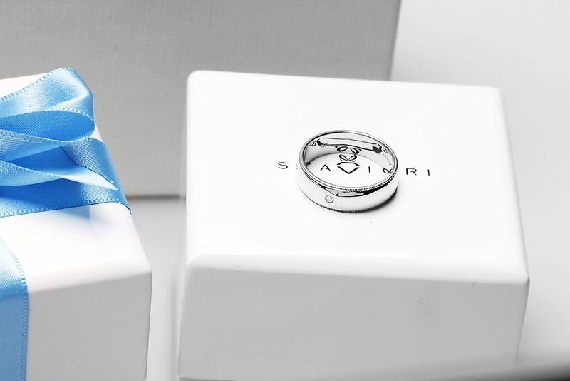 Emaga Złota obrączka OBD4079 - Diament zdjęcie 3