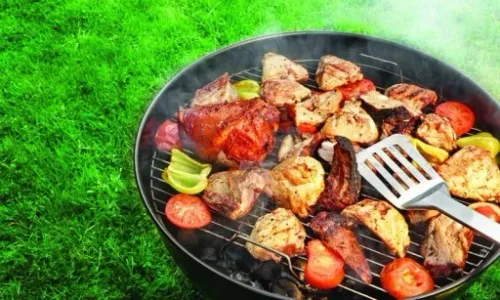 Grill BBQ KETTLE Ogrodowy węglowy na brykiet Zamykany POKRYWA półka na Arena.pl