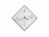 ZEGAR SZKLANY ROMB - Marmur szary