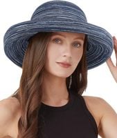 Kapelusz przeciwsłoneczny damski XXL 61cm UPF 50+ plażowy szerokie rondo