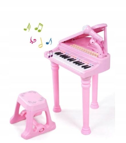 PIANINO Z MIKROFONEM I KRZESEŁKIEM DLA DZIECI na Arena.pl