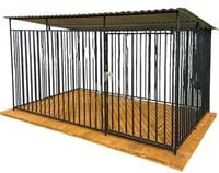 Kojec dla psa 3x2m  - Podłoga drewniana - Dach spad w tył  NB383