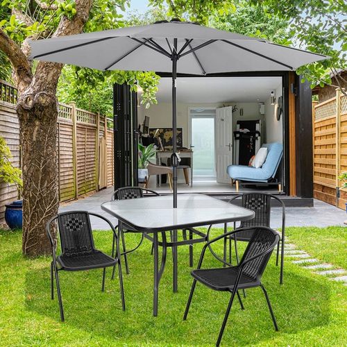 KRZESŁO Krzesła OGRODOWE NA TARAS DO STOŁU Rattan CZARNE na Arena.pl